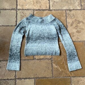 Gray Boat Neck Knit Long Sleeve Top by No Boundaries